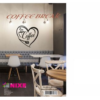 SRDCE S KÁVOU PX 21X21 cm*ČERNÁ