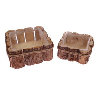 OBAL KŮRA 18x18x08cm 14,5x14,5x07cm*HNĚDÁ