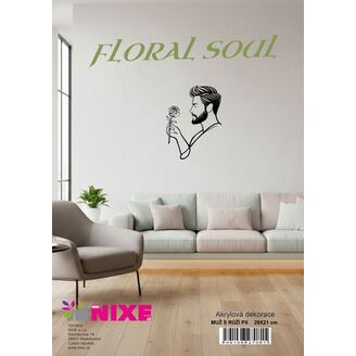 MUŽ S RŮŽÍ PX 29X21 cm*ČERNÁ