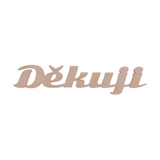 DĚKUJI XD 12x2,5cm 12ks*PŘÍRODNÍ