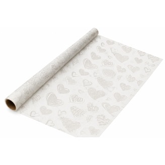ROLE PLAST SRDCE 50cmx9m*BÍLÁ 01
