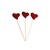 ZÁPICH SRDCE 7x7x26cm 12ks*ČERVENÁ
