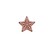 HVĚZDA FILC NALEP. 4,5cm 6ks*HNĚDÁ