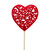 ZÁPICH SRDCE 7,5x38cm 6ks*ČERVENÁ