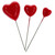 ZÁPICH SRDCE 1,5-3,5x10cm 20ks*ČERVENÁ