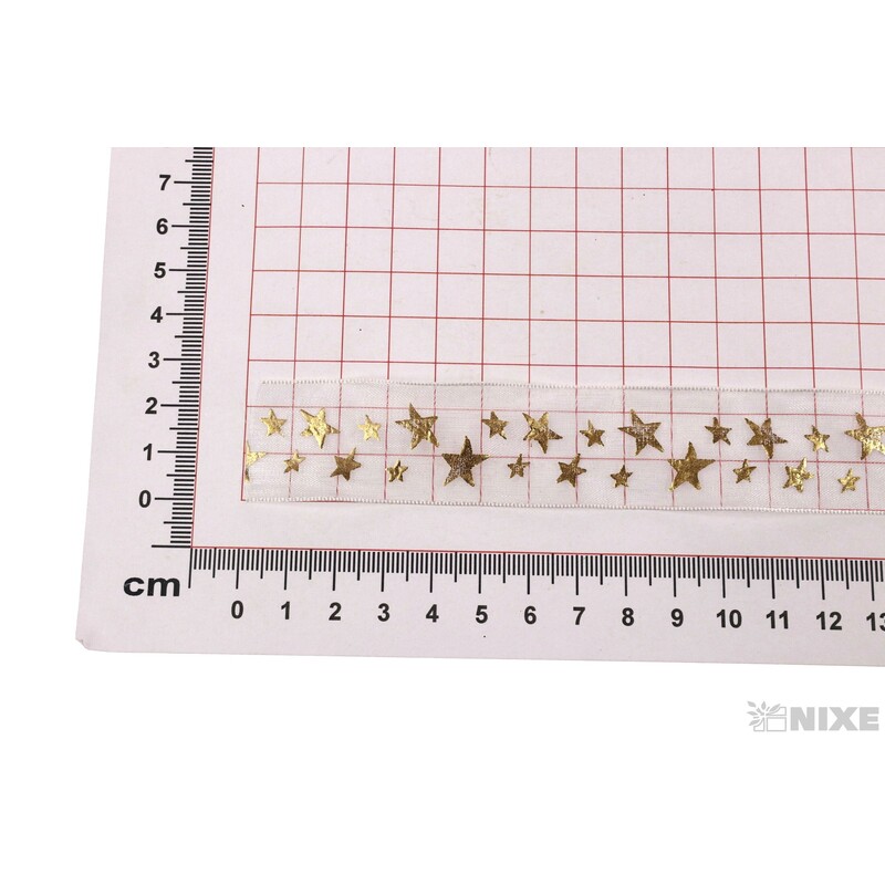 STUHA VLOČKA 25mmx10yd*BÍLÁ+ZLATÁ