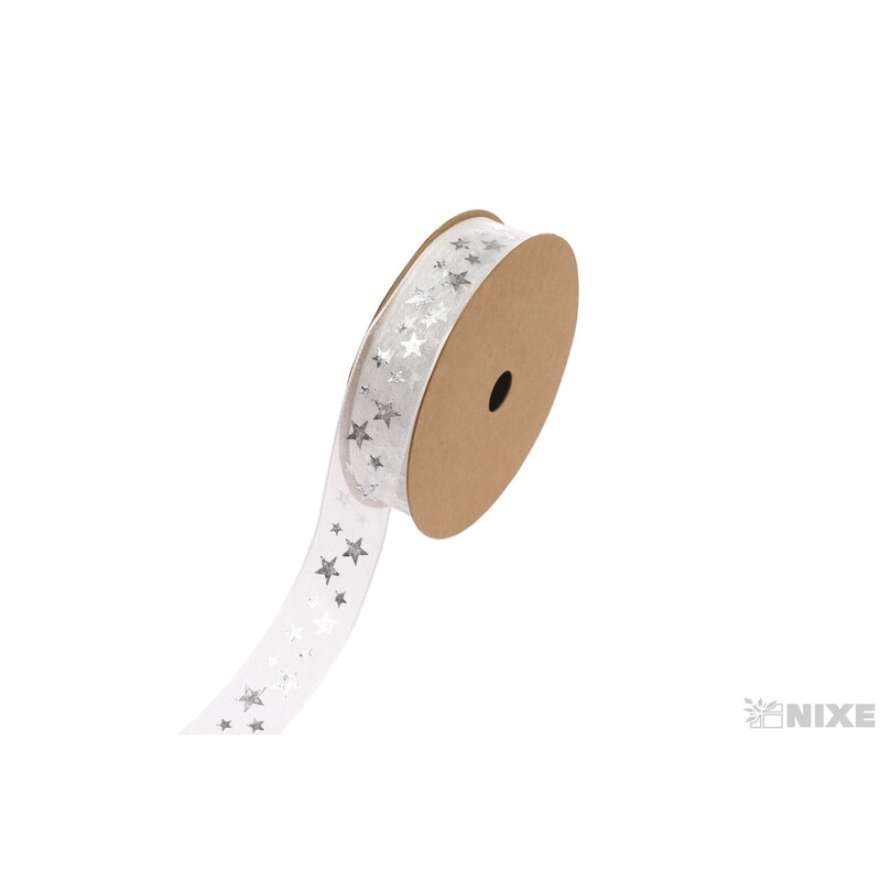 STUHA VLOČKA 25mmx10yd*BÍLÁ+STŘÍBRNÁ