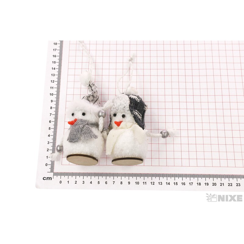 ZÁVĚS SNĚHULÁK 10cm 4ks*MIX BAREV