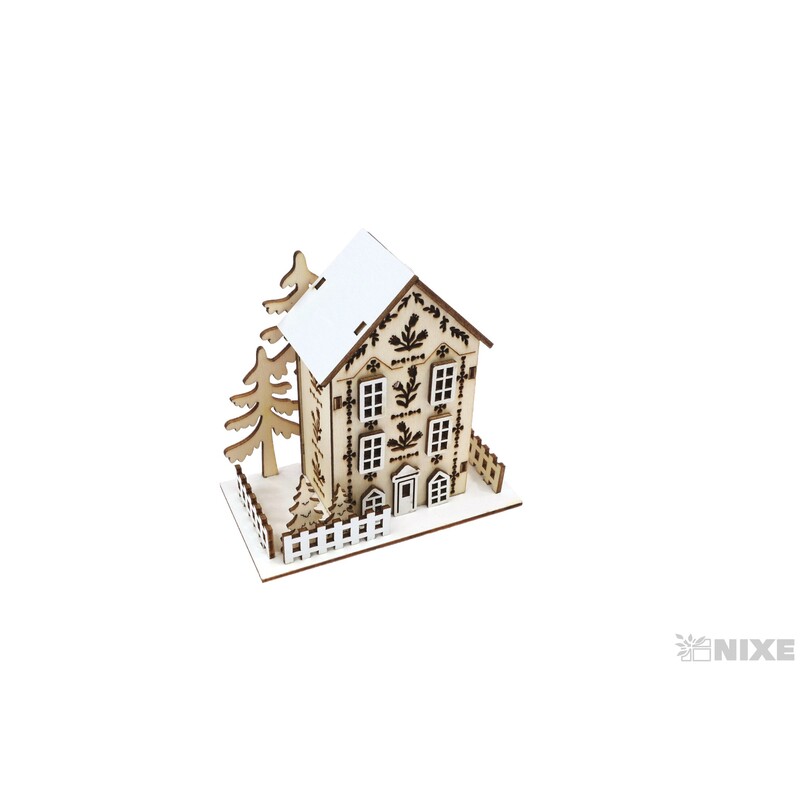 DOMEČEK 11x11cm*PŘÍRODNÍ