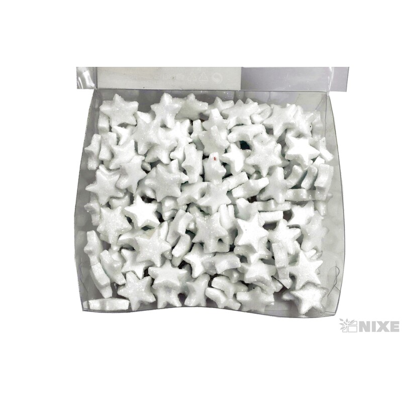 HVĚZDA 1,5cm 144ks*BÍLÁ