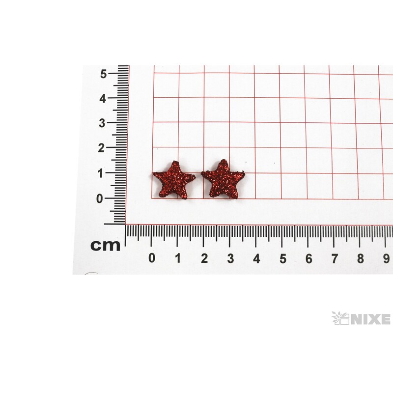 HVĚZDA 1,5cm 144ks*ČERVENÁ