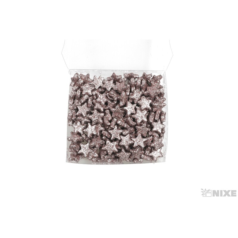 HVĚZDA 1,5cm 144ks*RŮŽOVÁ