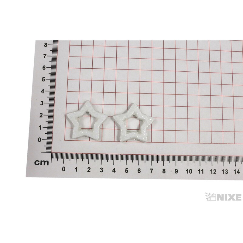 HVĚZDA 3,5cm 48ks*BÍLÁ