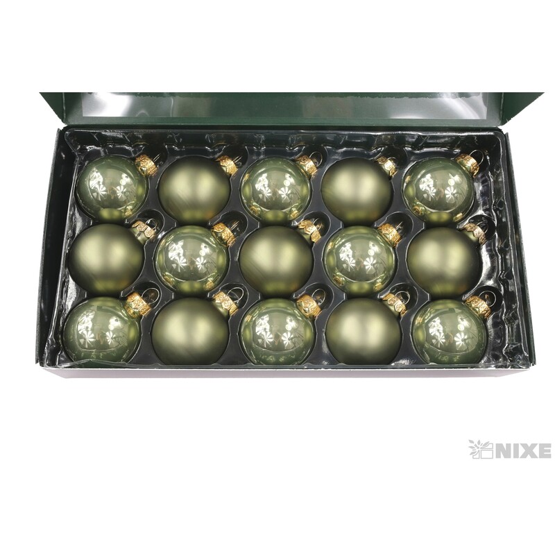 KOULE ZÁVĚS 4cm 15ks MIX*ZELENÁ