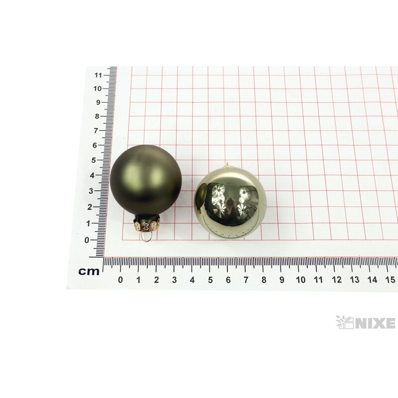 KOULE ZÁVĚS 4cm 15ks MIX*ZELENÁ