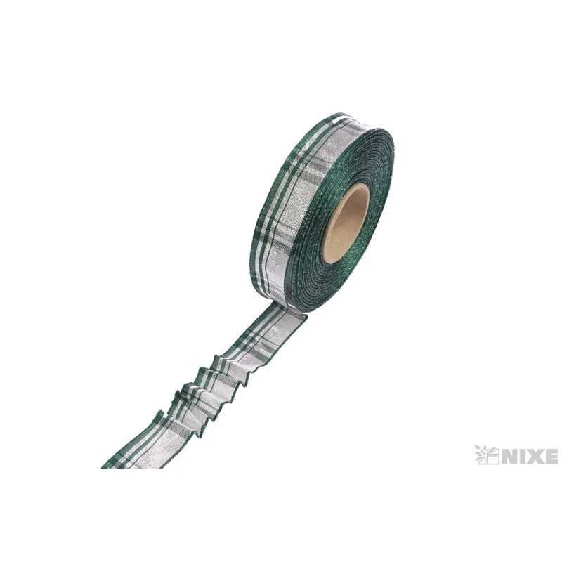 KOSTKOVÁ STUHA MTP 25mmx25m*ZELENÁ+STŘÍBRNÁ 490602