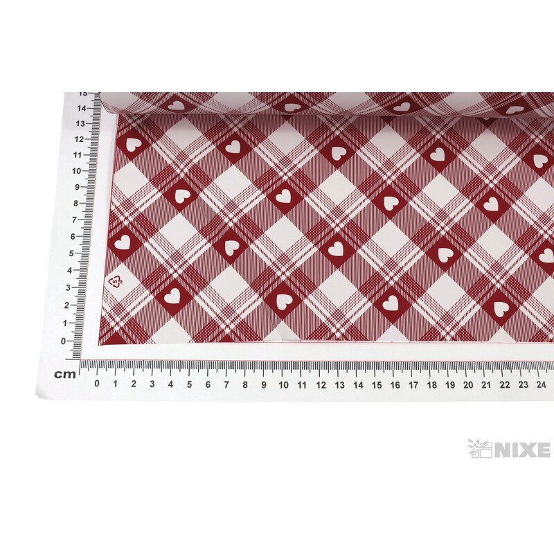 ROLE C.LOVE 70cmx40m*BÍLÁ+ČERVENÁ 207