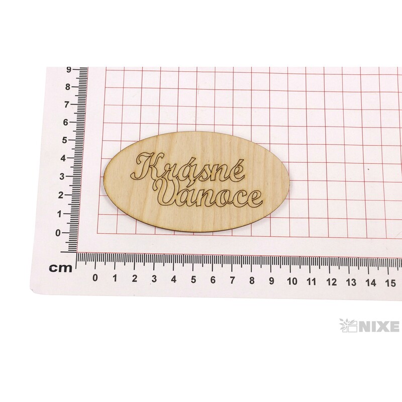 KRÁSNÉ VÁNOCE OVÁL XD 10cm 6ks*PŘÍRODNÍ