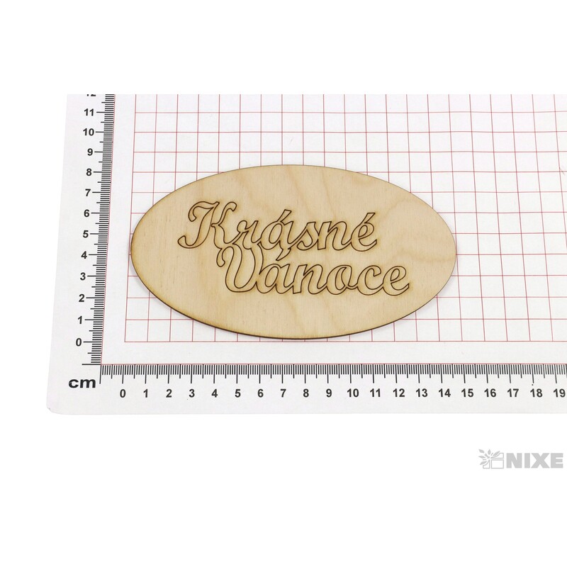 KRÁSNÉ VÁNOCE OVÁL XD 15cm 3ks*PŘÍRODNÍ