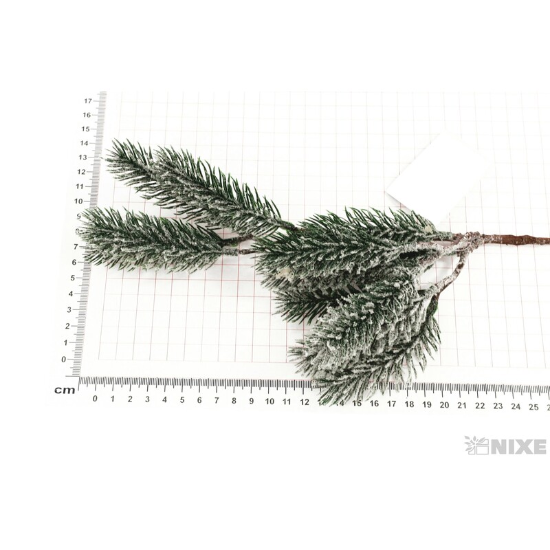 VĚTVIČKA VÁNOCE 41cm*ZELENÁ+BÍLÁ