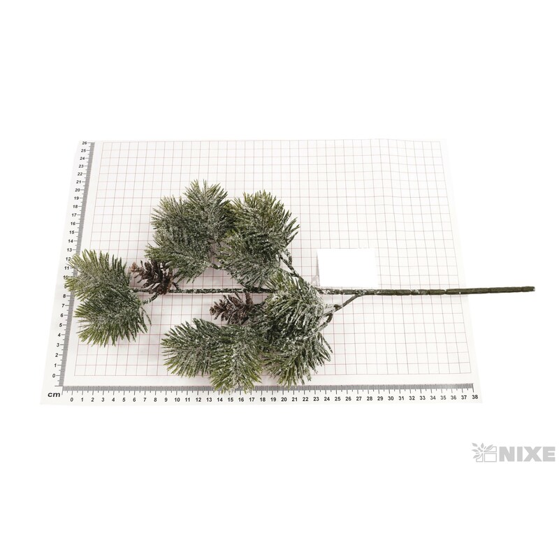 VĚTVIČKA VÁNOCE 48cm*ZELENÁ+BÍLÁ