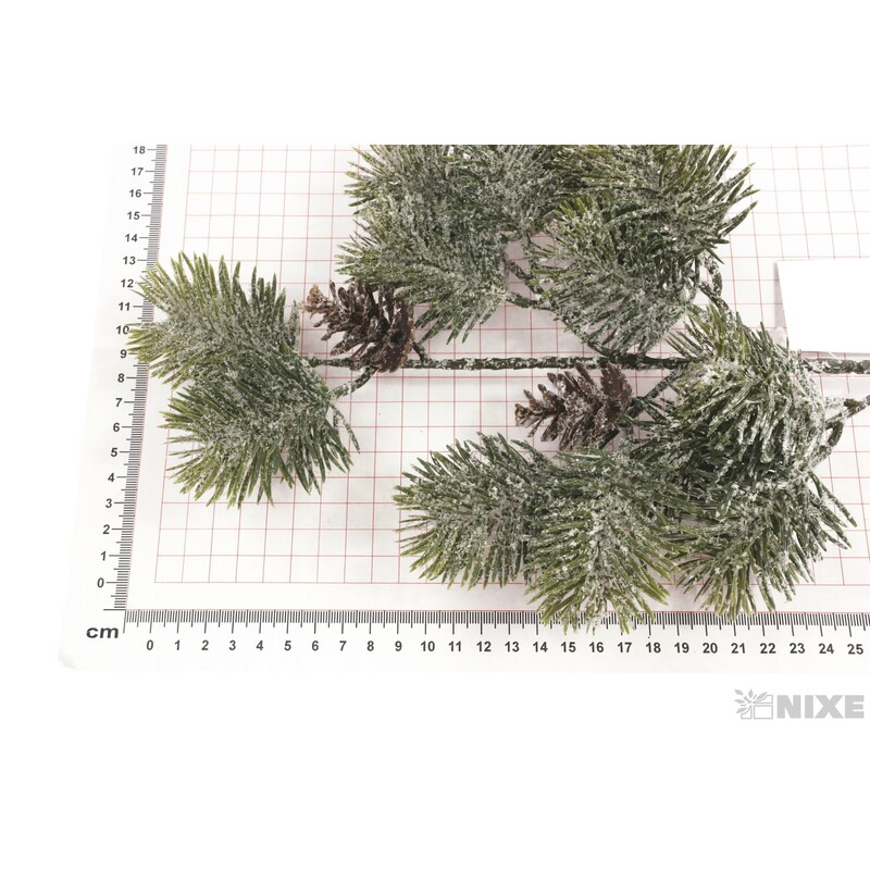 VĚTVIČKA VÁNOCE 48cm*ZELENÁ+BÍLÁ