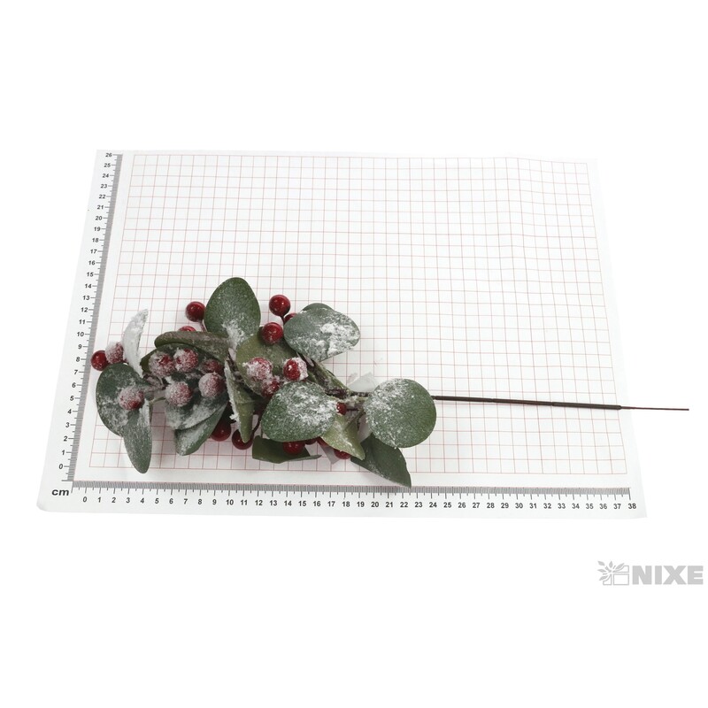 VĚTVIČKA VÁNOCE 44cm*ZELENÁ+ČERVENÁ