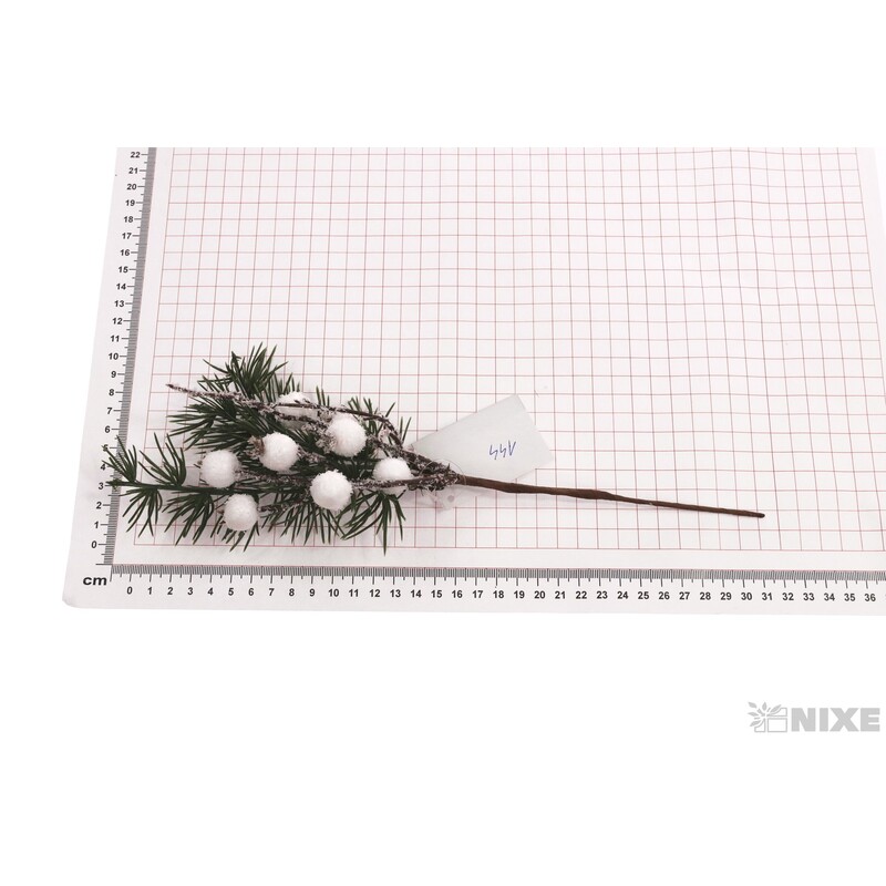 VĚTVIČKA VÁNOCE 32cm*ZELENÁ+BÍLÁ