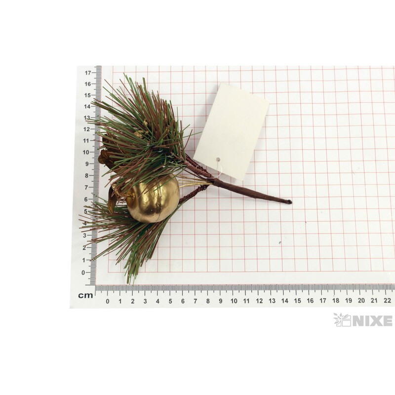 VĚTVIČKA VÁNOCE 32cm*ZELENÁ+ZLATÁ