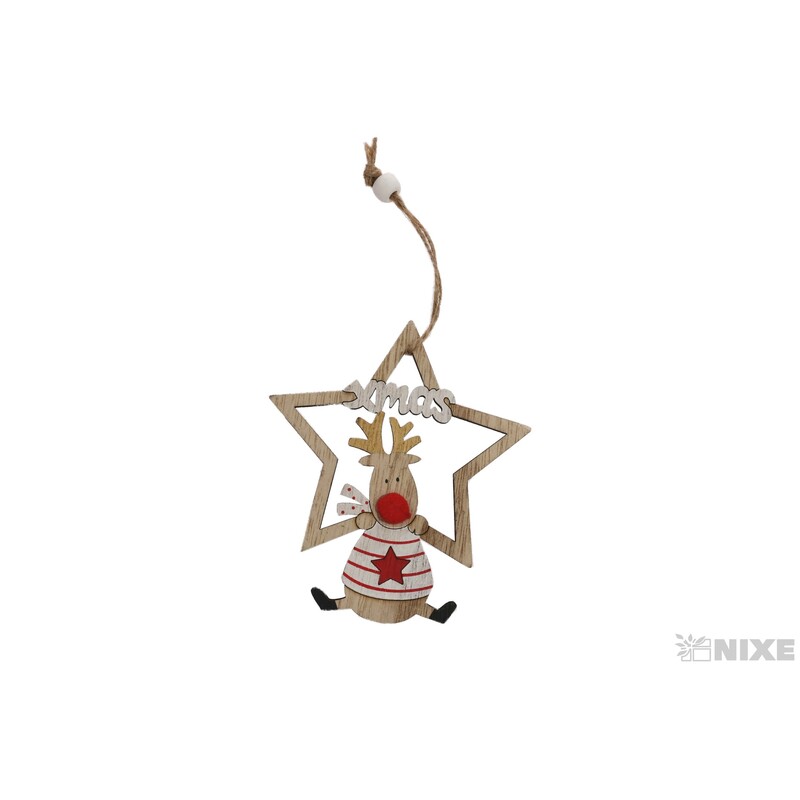 ZÁVĚS VÁNOCE SOB 11x10cm 2ks*MIX BAREV