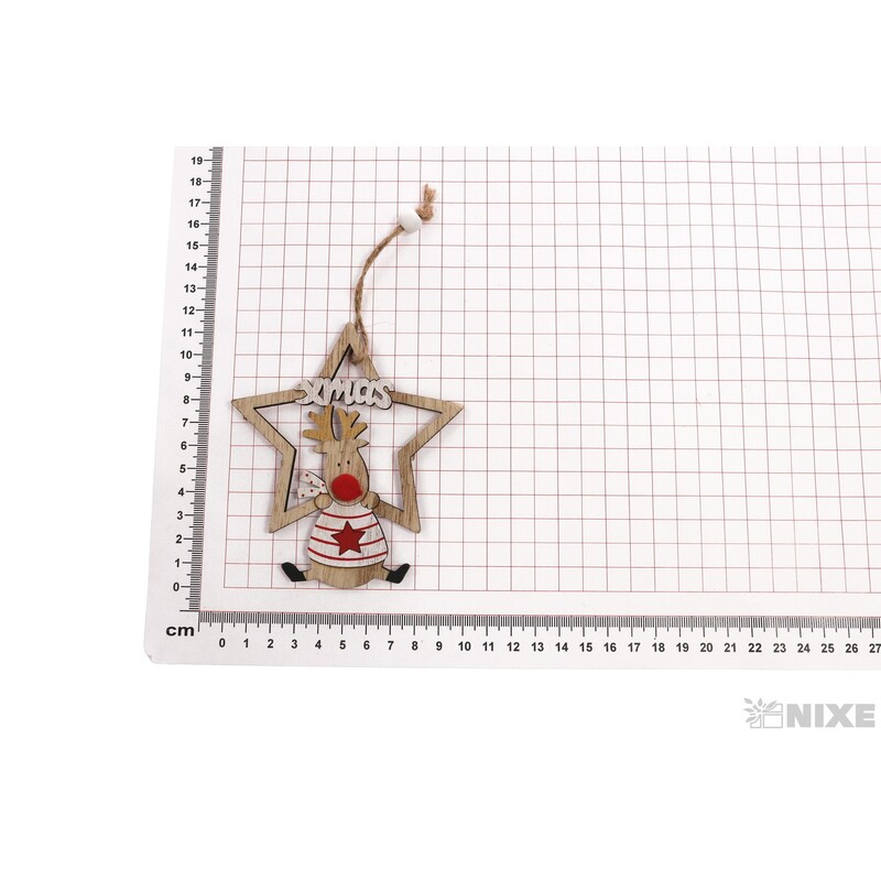 ZÁVĚS VÁNOCE SOB 11x10cm 2ks*MIX BAREV