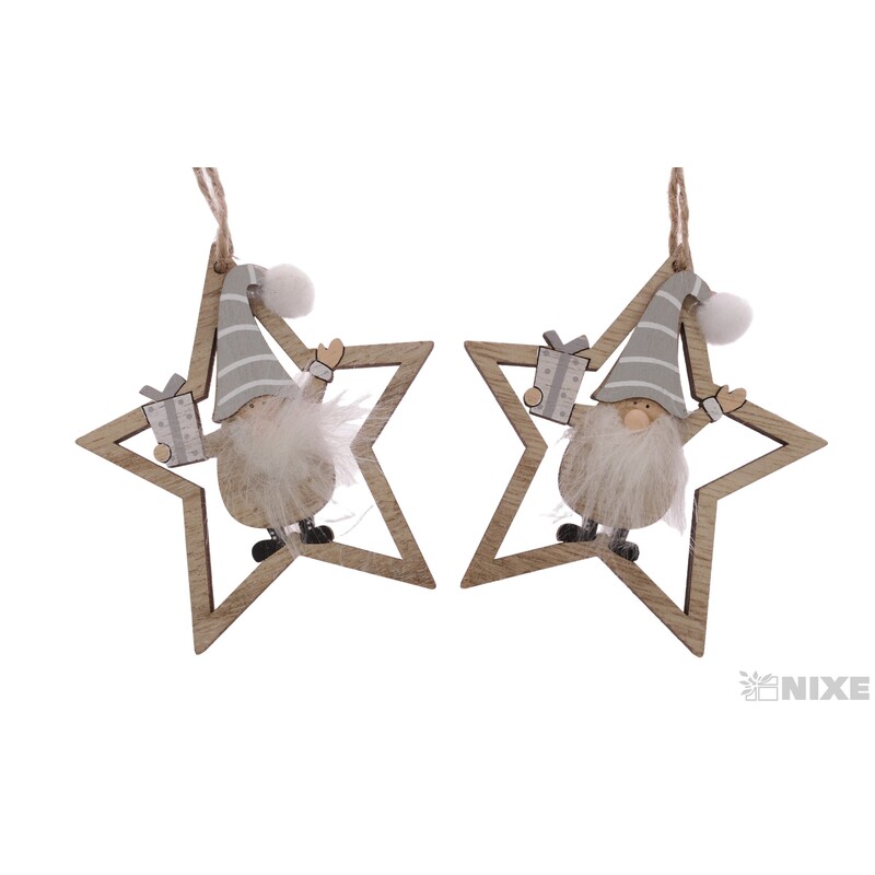 ZÁVĚS VÁNOCE SKŘÍTEK 10cm 2ks*MIX BAREV