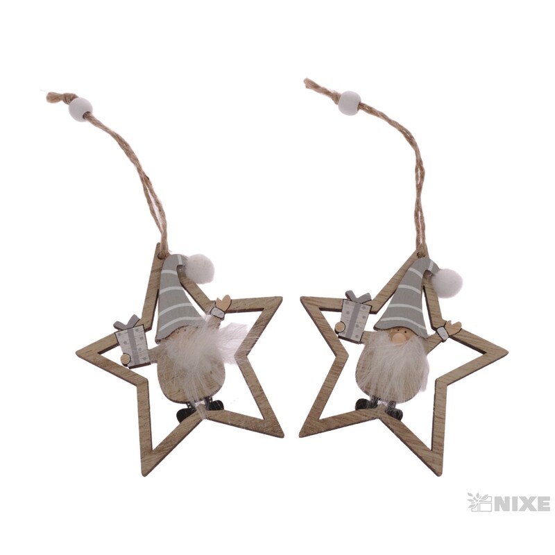 ZÁVĚS VÁNOCE SKŘÍTEK 10cm 2ks*MIX BAREV