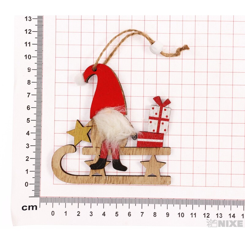 ZÁVĚS VÁNOCE SKŘÍTEK 9cm 2ks*MIX BAREV