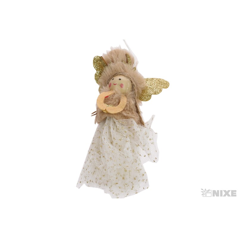 ZÁVĚS VÁNOCE ANDĚL 12cm*KRÉMOVÁ