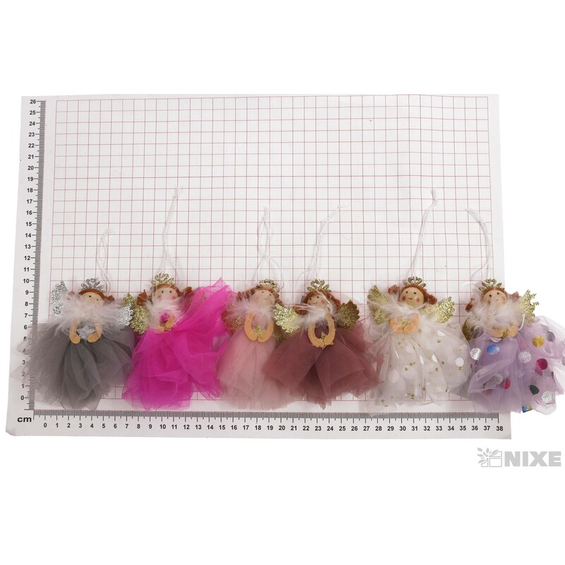 ZÁVĚS VÁNOCE ANDĚL 18cm*MIX BAREV