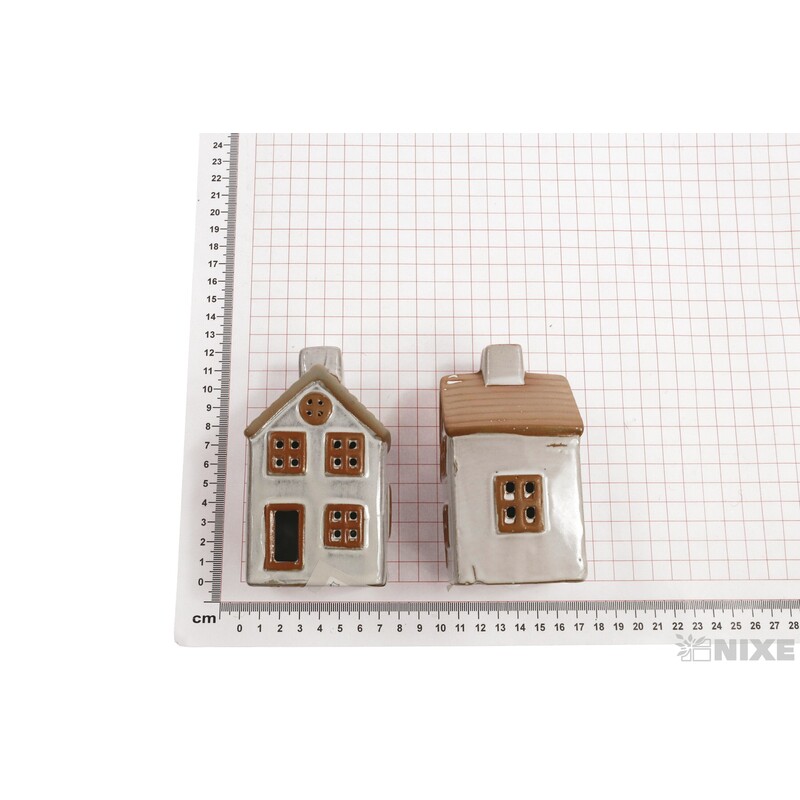 DOMEK SVÍTÍCÍ KERAMIKA 6x11cm*BÍLÁ