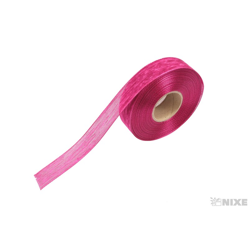 PLÁTNOVÁ STUHA EFEKT 25mmx25m*RŮŽOVÁ TM. 100653