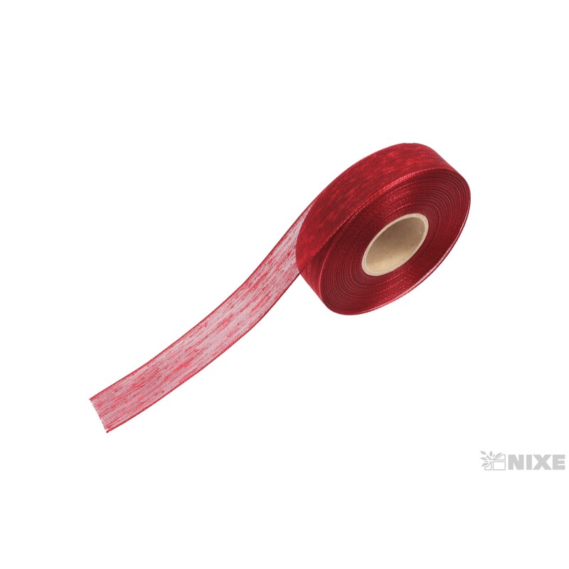 PLÁTNOVÁ STUHA EFEKT 25mmx25m*BORDOVÁ 108646