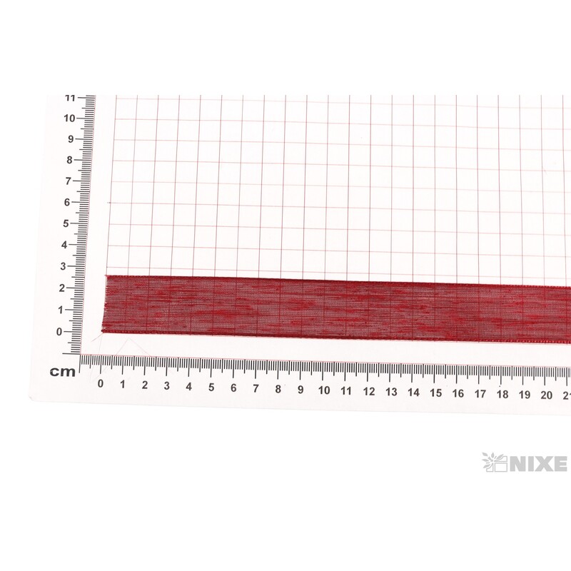 PLÁTNOVÁ STUHA EFEKT 25mmx25m*BORDOVÁ 108646