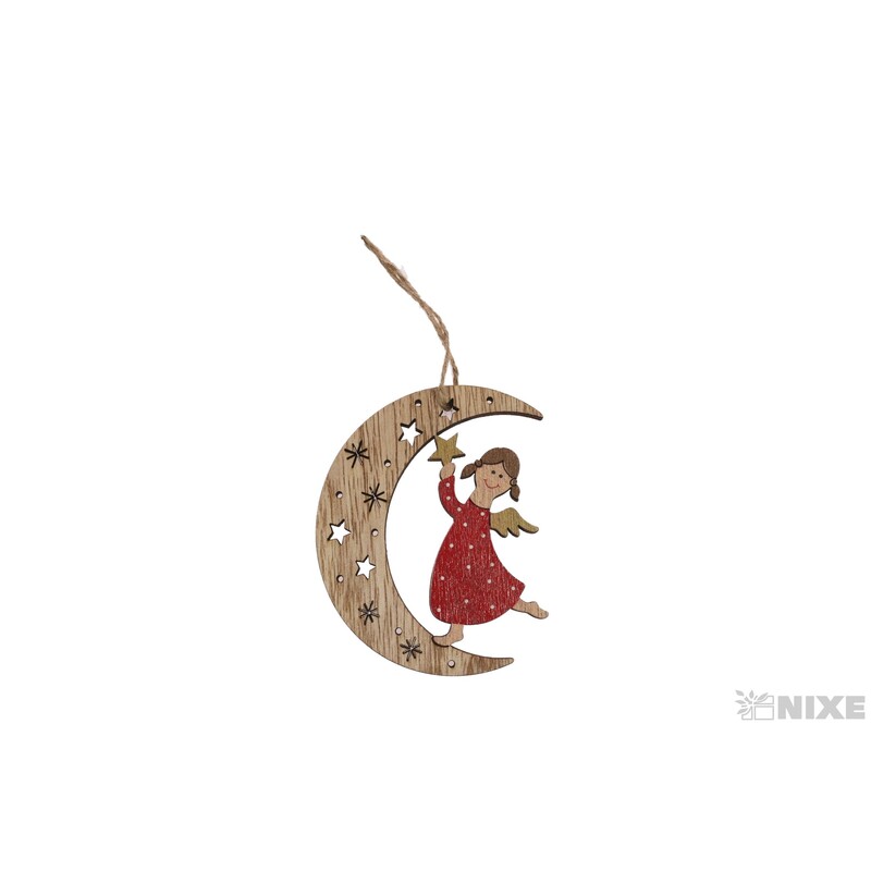 ZÁVĚS VÁNOCE ANDĚL 8x6cm 2ks*MIX BAREV