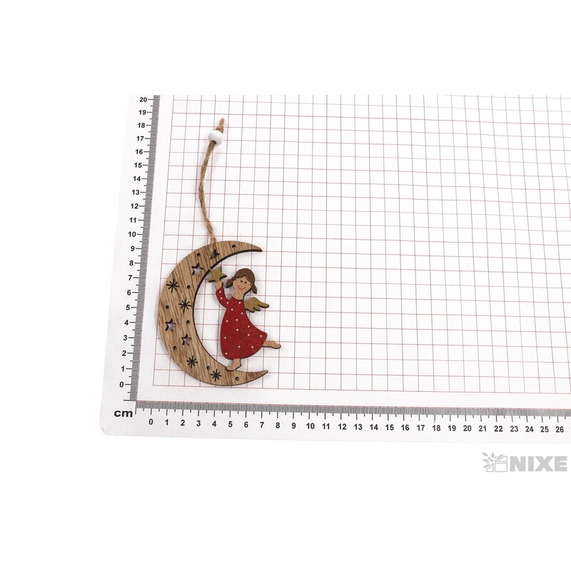 ZÁVĚS VÁNOCE ANDĚL 8x6cm 2ks*MIX BAREV