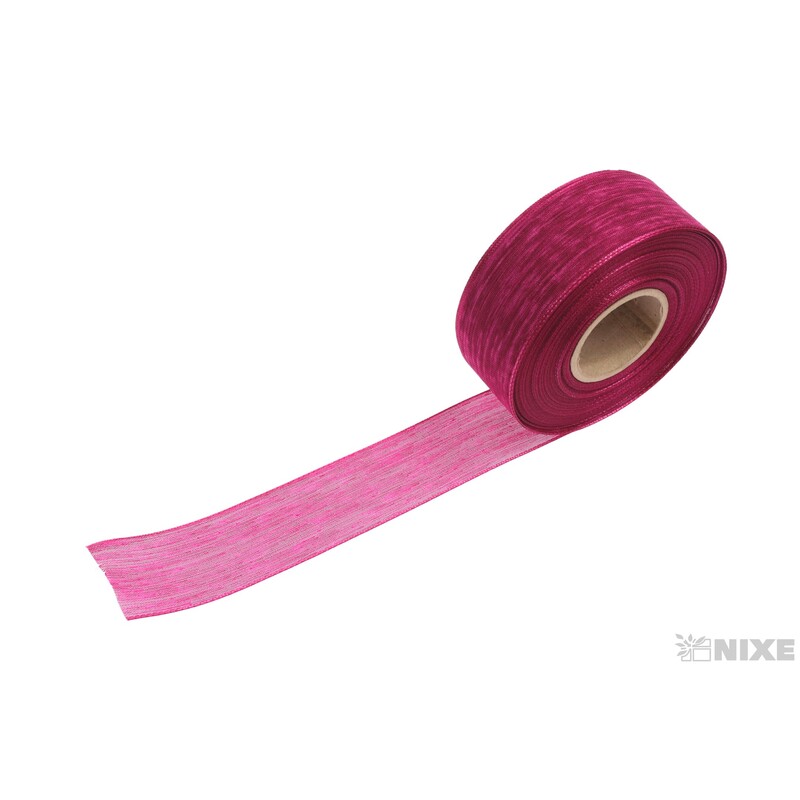 PLÁTNOVÁ STUHA EFEKT 40mmx25m*RŮŽOVÁ TM. 100653