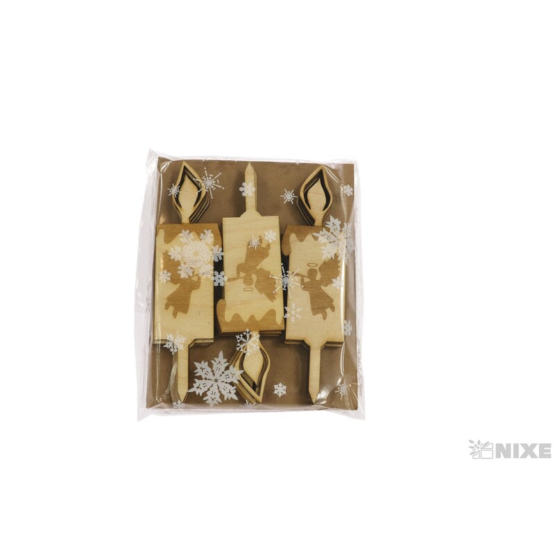 SVÍČKA ANDĚL GR.XD 14cm 12ks*PŘÍRODNÍ