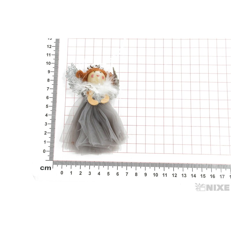 ZÁVĚS VÁNOCE ANDĚL 10cm*STŘÍBRNÁ