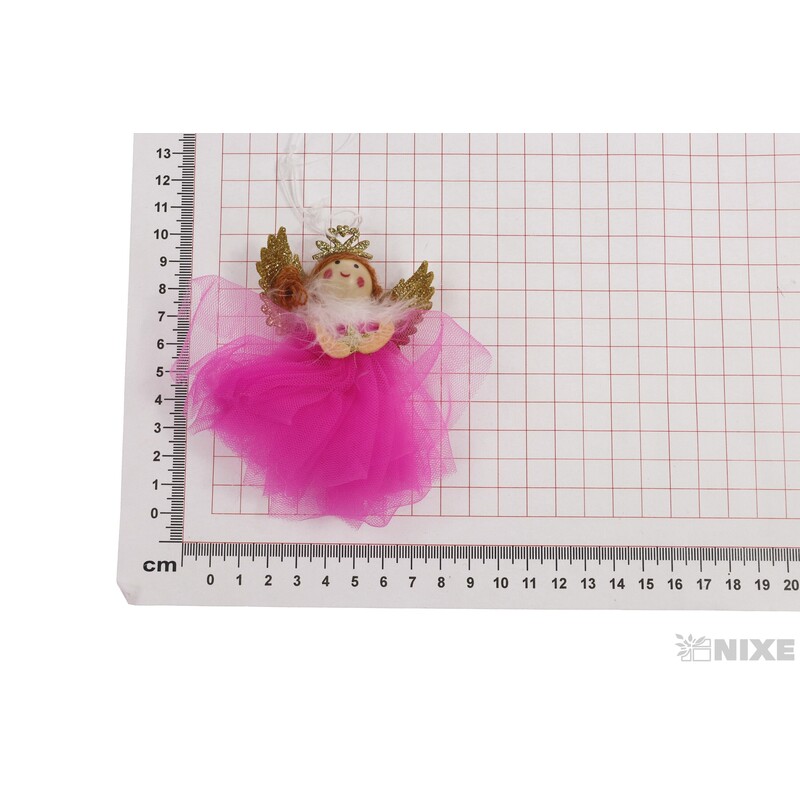 ZÁVĚS VÁNOCE ANDĚL 10cm*RŮŽOVÁ TM.