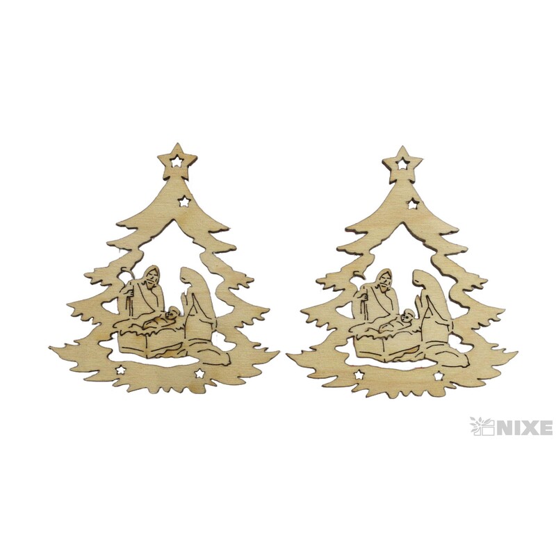 STROMEČEK BETLÉM XD 8cm 12ks*PŘÍRODNÍ