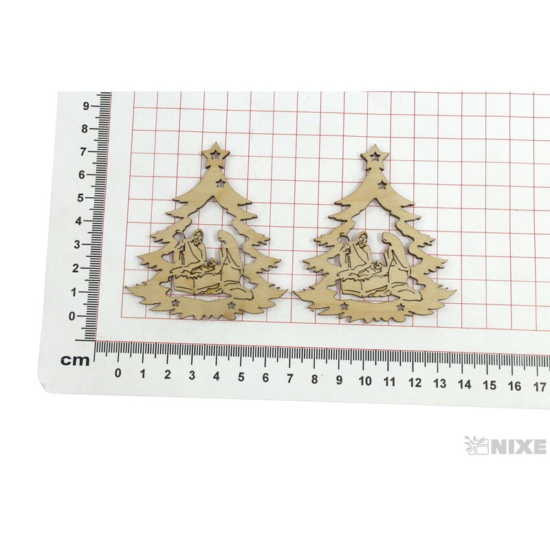 STROMEČEK BETLÉM XD 8cm 12ks*PŘÍRODNÍ