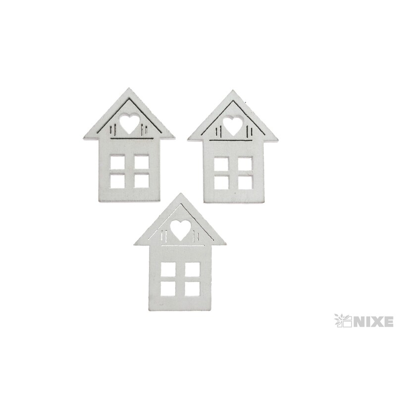 DOMEČEK 3x2,5cm 40ks*BÍLÁ