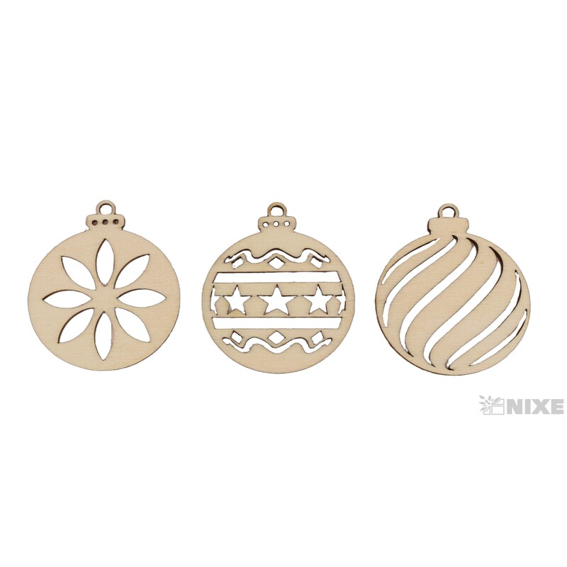 KOULE VÁNOCE XD 5cm 24ks*PŘÍRODNÍ